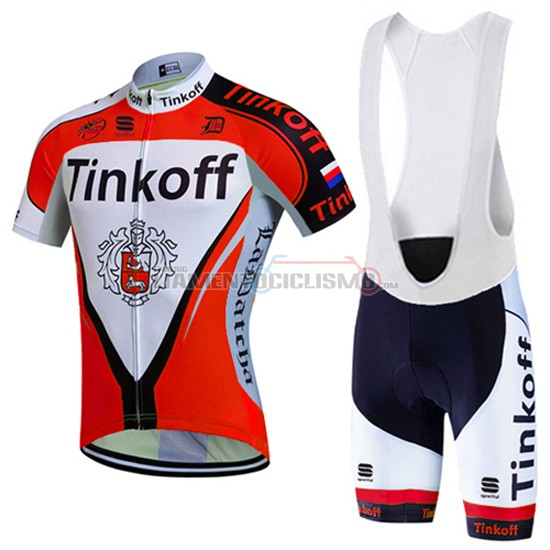 Abbigliamento Ciclismo Tinkoff 2016 rosso e bianco